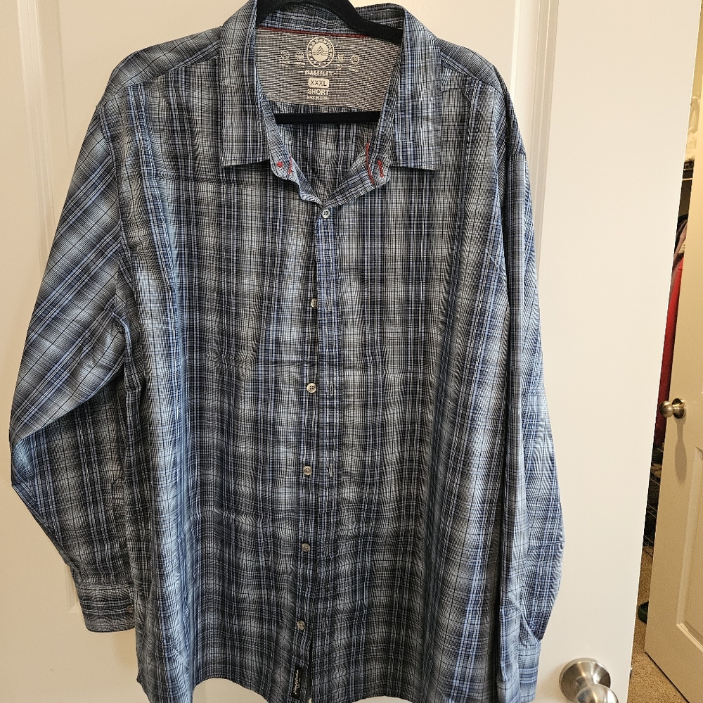 Blue Casual Button Down Shirt with Classic Design